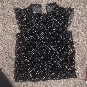 SHEIN Black and White Polka Dot Blouse